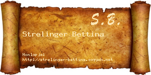Strelinger Bettina névjegykártya